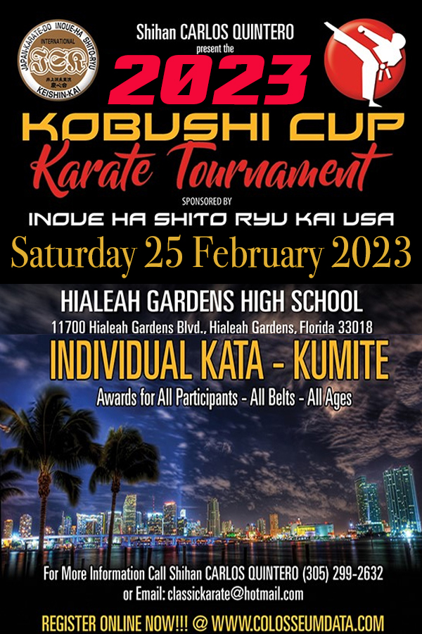 Kobushi Cup February 25, 2023 Karate Tournament Miami. Kobushi Cup